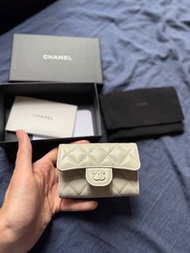 CHANEL - CF Wallet / Card holder - 超靚淺灰色淡金扣 full set