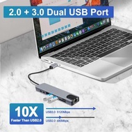 8 埠 USB C 集線器擴充座分路器 C 型集線器轉接器讀卡機 RJ45 USB 轉 HDMI USB 集線器  hybckp 8-Port USB C Hub Docking Station Sp