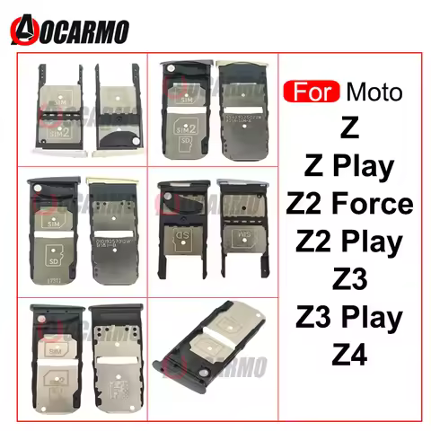 SIM Card Sim Tray Slot Holder Adapter Socket For Motorola Moto Z Z2 Z3 Play Z4 Z2 Force Replacement 