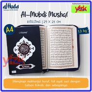 Al-Quran Mushaf 2 Warna Ukuran Besar A4 Ritsleting Al-Mubdi