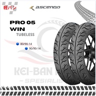 ASCENDO PRO 05 WIN MOTORCYCLE TIRES 80/90-14 90/90-14 TUBELESS