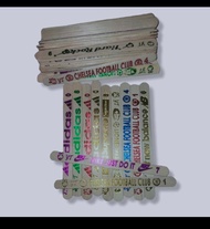 Stik sablon Tinta Mas/Polimas isi 250 pcs Tulisan Mainan stick kayu Es cream Gambar Karakter