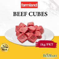 [BenMart Frozen] Farmland Beef Cubes 1kg - Halal - Australia