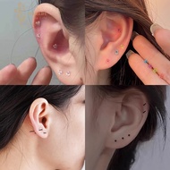 Roselife 10PCs Unsiex Hypoallergenic Mini Colorful Resin Bear Flower Heart Stud Earrings for Women K