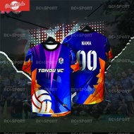 [  ]2025NEW Volleyball Fresh Design Volleyball Jersey Custom Name Baju T-Shirt Lelaki Malaysia Team 