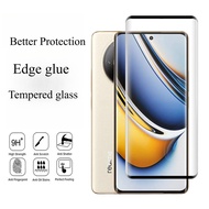 2PCS for Realme 14 13 12 11 10 Pro Plus P1 P2 P3 Pro Ultra Curved Side Glue Full Cover Tempered Glas