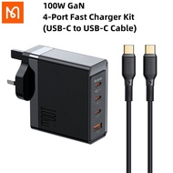 Mcdodo UK Plug 100W GaN Fast Charger 3C1A 3 Type C 1 USB A 4 Ports Charger compatible for nokia magi
