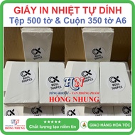 [SALE] Tệp 500 tờ cuộn 350 tờ Giấy In Nhiệt Tự Dính Khổ A6 A7 - In Đơn Hàng TMĐT
