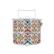BDARI Stainless Steel Tiffin Carrier 2-Tier Food Container (10cm) [Free Add Name] Mangkuk Tingkat