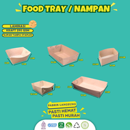 (Paket 100 Pcs) Paper Food Tray / Tray Kentang Toast Roti / Food Tray Paper 10.5x9x5 / TR5K2