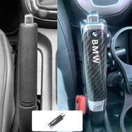 [Ready Stock] BMW Logo Car Handbrake Handle Cover Carbon Fiber Texture Hand Brake Protector Sleeve f