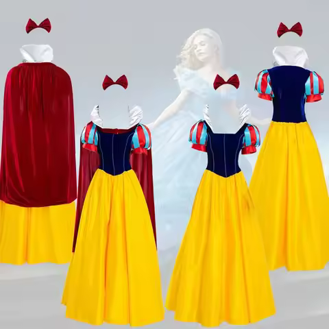 Movie Anime Snow White and Party Seven Dwarfs Cosplay Costume Halloween Custom Made Carnivals;3'v,6.