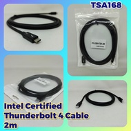 Thunderbolt 4 Intel Certified USB-C Cable 2m 40Gbps 100W TB 4tb3 TB4 2 Meters
