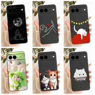 Cute Cartoon Cat Rabbit Shockproof Casing For Google Pixel 7 GVU6C GQML3 GO3Z5 / Pixel 7 Pro GP4BC G