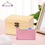 [deevoka] Index Card Holder Index Card File Divider with Lid Flashcards Storage Case