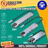 Profftech USB type-C hub usb 3.0 HDMI/ Card reader RJ45 LAN/ power Delivery/ - 5in1 6in1 8in1 HUB US