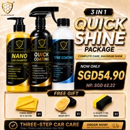 CP CAR Detailer【Wash + Coating + Tyre Coating】SET Nano Car Shampoo + Quick Coating + Tyre Coating