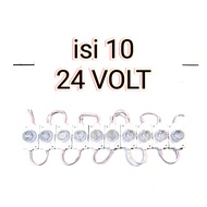 isi 10 Lampu Led Modul 1 Mata Besar 15 Watt 24 Volt // LAMPU KOLONG TRUK BUS TRUCK neon box LED 24 v