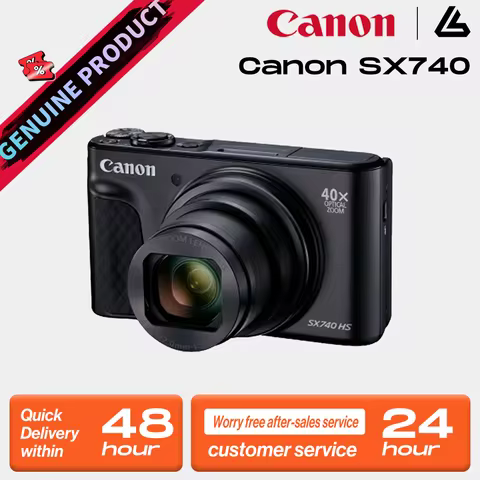 Canon PowerShot SX740 Digital Camera w/40x Optical Zoom & 3 Inch Tilt LCD - 4K VIdeo Wi-Fi NFC Bluet