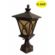 Outdoor Lighting Gate Light (Brown) Pillar Light E27 Lampu pagar lampu tembok pagar lampu taman lampu tiang pagar