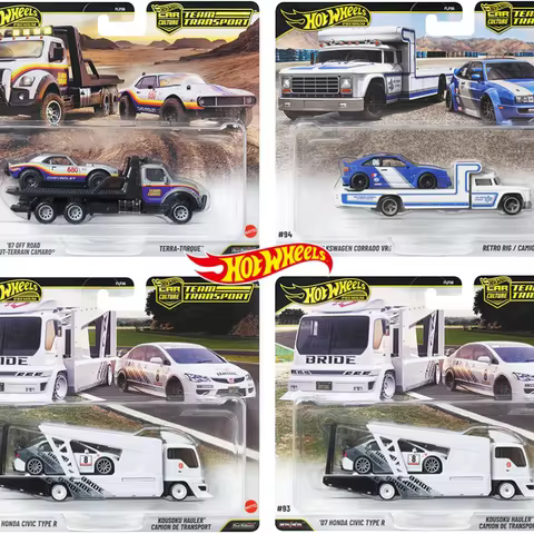 Hot Wheels Car Culture FLF56-26L Team Transport Gold Label Honda Civic Camaro Off-Road 1/64 Die-Cast