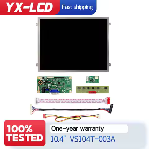 10.4 inch IPS VS104T-003A 1024x768 500nit LCD Screen with HD MI VGA Audio LCD Controller Board