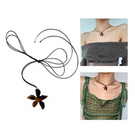 Wellb Irregular Amber Maple Leaf Shaped Pendant Necklace Fashion Jewelry Pieces