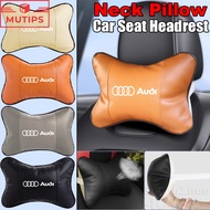 Audi Leather Neck Pillow Soft Car Seat Headrest Pad Head Neck Rest Support For A3 8l 8Y A1 Q5 TT mk2