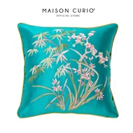 CNY Regal Blossom Cushion Teal - 45cm x 45cm