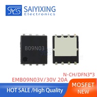 20PCS MOSFET B09N03 EMB09N03V Patch DFN3X3-8 N-CH Transistor 30V 20A Field Effect Tube