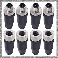 (GJFZ) Replacement Accessories M12 5 Pin Male and Female Receptacle Panel Aviation Wire Connector 12