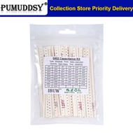 0402 SMD Ceramic Capacitor Assorted Kit 1pF~10uF 50values*50PCS=2500PCS Chip Ceramic Capacitor Sampl