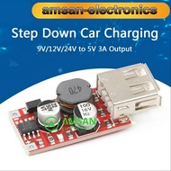 Step-Down 5V 3A USB Car Charger 5-36VDC/ 6-24VDC
