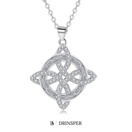 DRINSPER Witch Knot Necklace Hecate Witch Goddess Celtic Knot Design Pendant Necklace Goddess Jewelr