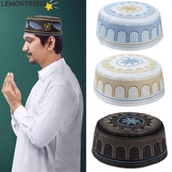 LEMONTREAL Muslim Hat Fashion Embroidery Cotton Musliman Turban