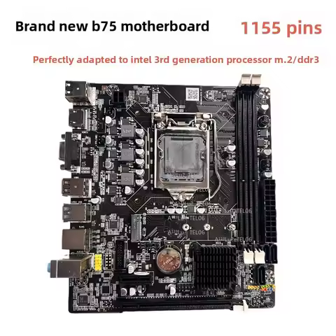 H61 B75 1155 Motherboard Combo G1620 4GB RAM for 120GB SSD CF DNF Gaming PC