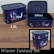 Tupperware Winter Fantasy Set500ml (1)16.5cm(L) x 12.5cm(W) 1.3L (1)16.5cm(L) x 12.5cm(W) x 10.1cm(H