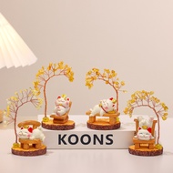 ACC Market88 Lucky Cat Crystal Money Tree Ornament Decoration maneki neko Lucky Cat display/ Money T
