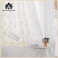 BlackPeacock【Ready Stock】SH 3D Embossed Sheer Curtain / Langsir Putih / Soft White Window Curtain