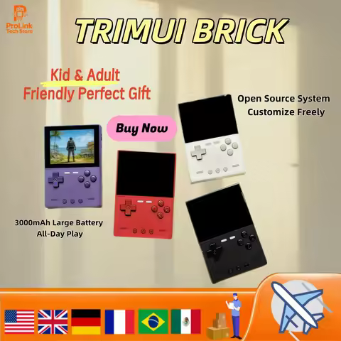 Trimui Brick Retro Open Source Palm Game Console Vertical Edition 3.2 Inch 1024*768 IPS Screen 3000m