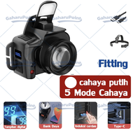 senter led super terang/ senter kepala /senter kepala super terang/Fokus yang dapat disesuaikan taha