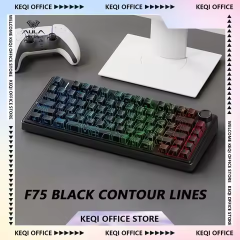 AULA F75/F75 MAX Mechanical Keyboards 2.4G Wireless 3Mode RGB Backlight Hot Swap Game Keyboard Custo