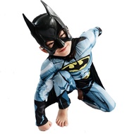 Halloween cos Costume Blue Batman Children Muscle Suit 2.26y