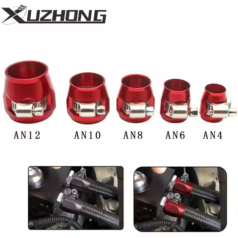 AN4/AN6/AN8/AN10/AN12 Fuel Line Hose Finisher Clamp Finisher Aluminum Car Modification Accessories