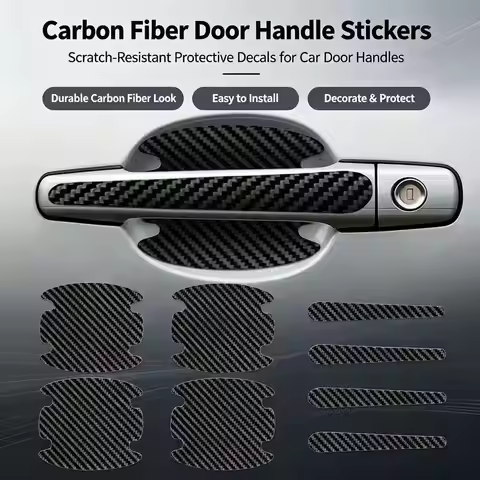 8PCS door handle sticker, scratch-proof car door protective sticker, door bowl protective film