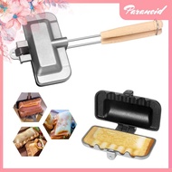 [paranoid.sg] Sandwich Pan Double-Sided Sandwich Maker Grill Pan with 2 Handles Kitchen Tool