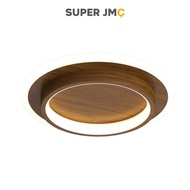SUPER JMC Walnut LED Ceiling Light, Side Emission Design Ceiling Lighting Modern LED Ceiling