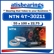 NTN 30211( 55 x 100 x 22.75 ) 100% ORIGINAL Made In JAPAN Metric Tapered Roller Bearings 4T-30211