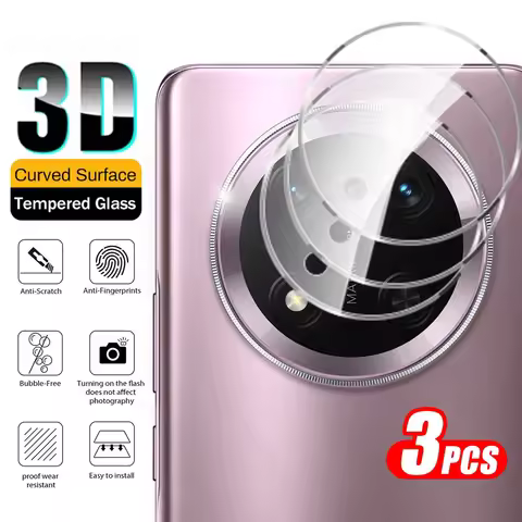 3Pcs Camera Lens Protector Film For Honor Magic7 Lite X9c 5G Clear 3D Tempered Glass On HonorX9c Mag
