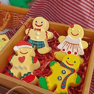 薑餅人4件組•彩繪DIY禮盒•擴香石•聖誕節•付8ml香氛